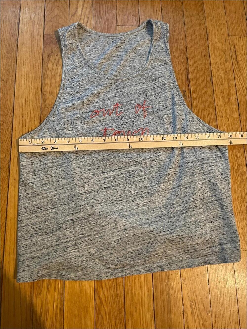 Miles by Madewell Out of Town Graphic Tank Top Heather Gray Large - Picture 5 of 6